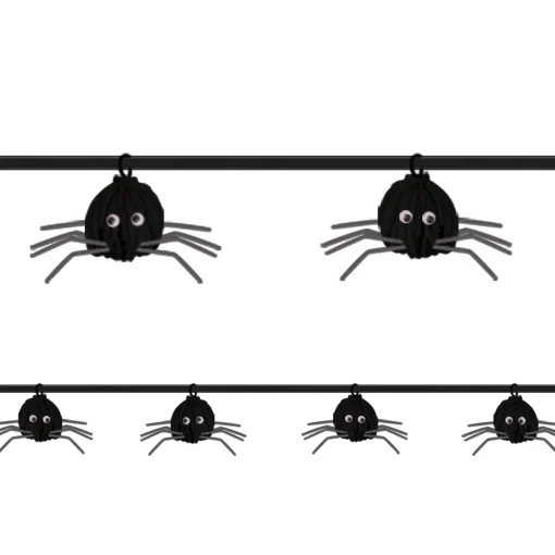 Party City Decorations|Family Friendly Spider Pom-Pom Tassel Garland, 10.8Ft