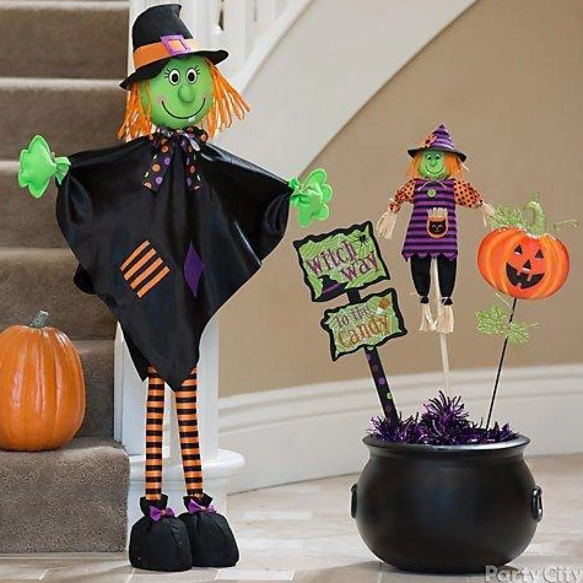 Party City Standing Props|Friendly Standing Witch Decoration