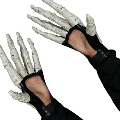 Party City Gloves-Ghostly Skeleton Bone Hand Gloves
