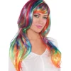 Party City Wigs-Glamorous Long Rainbow Wig Rainbow/Multicolor