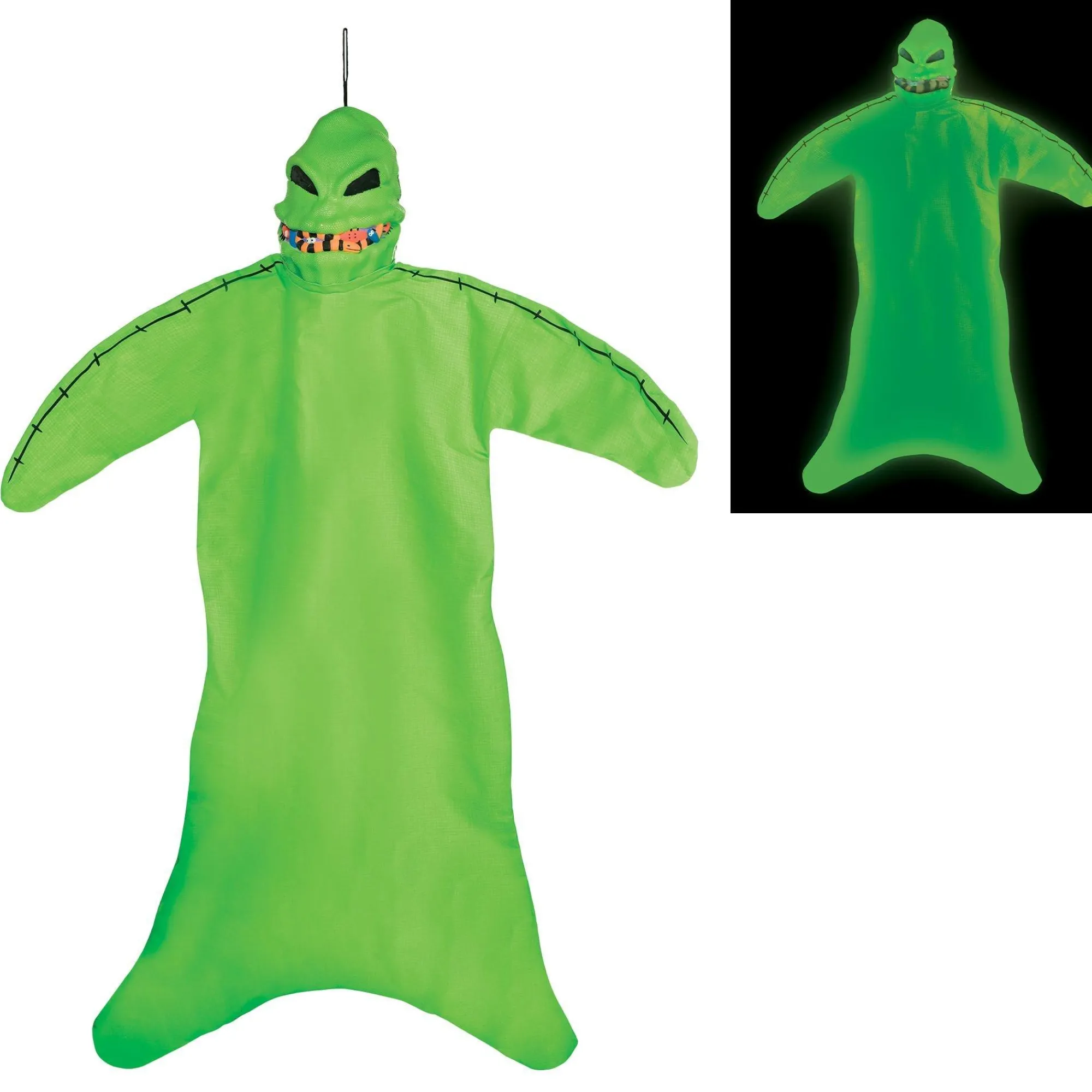 Party City Hanging Props|Glow-In-The-Dark Oogie Boogie Hanging Decoration, 5Ft - Disney The Nightmare Before Christmas