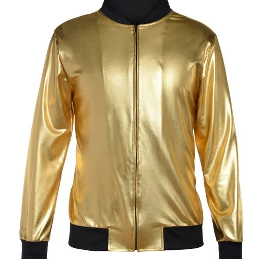 Party City Decades-Gold Hip Hop Track Jacket