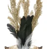 Party City Masquerade|Gold Leaf & Black Feather Masquerade Mask