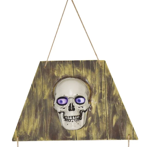Party City Animatronics|Hanging Coffin With Animated Skull, 5Ft - Halloween Decoration