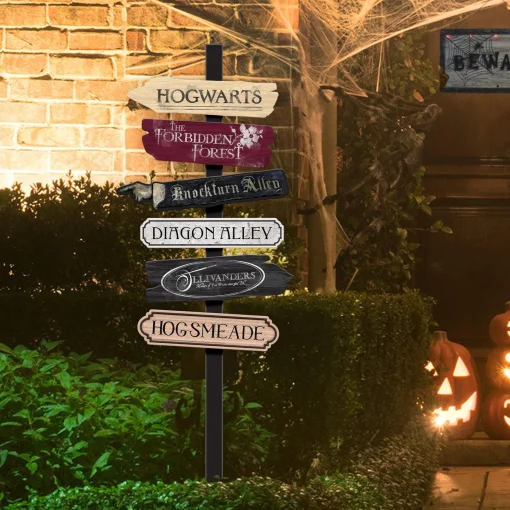 Party City Yard Stakes & Signs|Harry Potter Fiberboard Directional Yard Stake, 47.1In