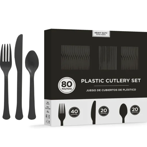 Party City Disney Villains|Heavy-Duty Plastic Cutlery Set For 20 Guests, 80Ct