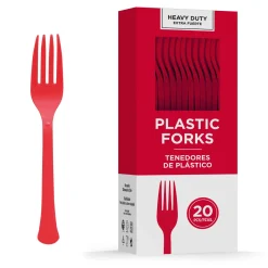 Party City Get Axed|Heavy-Duty Plastic Forks, 20Ct