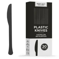 Party City Boneyard Glam|Heavy-Duty Plastic Knives, 20Ct