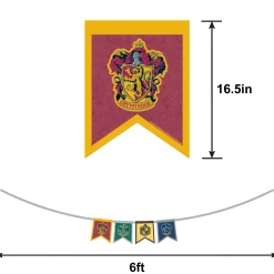 Party City Harry Potter Hogwarts|Hogwarts Felt Pennant Banner, 6Ft - Harry Potter