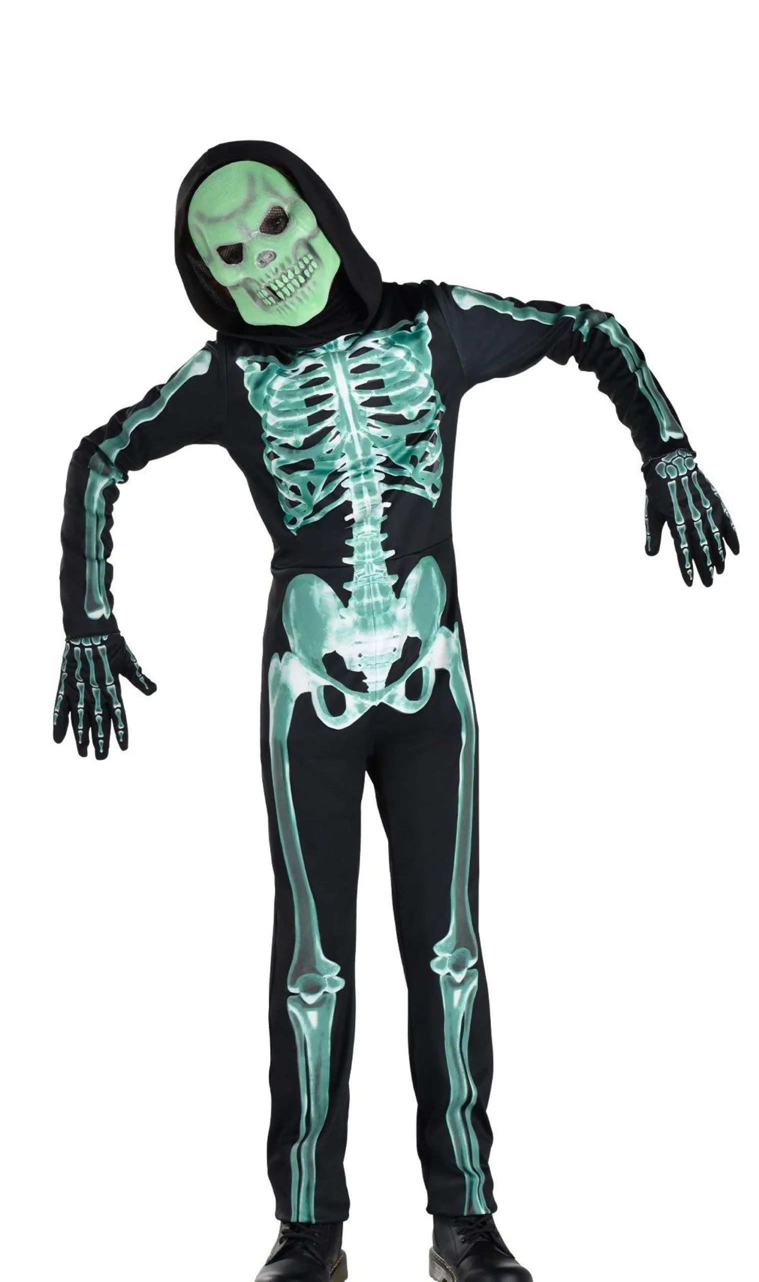 Boy Party City Scary|Kids' Glow-In-The-Dark Skeleton Costume
