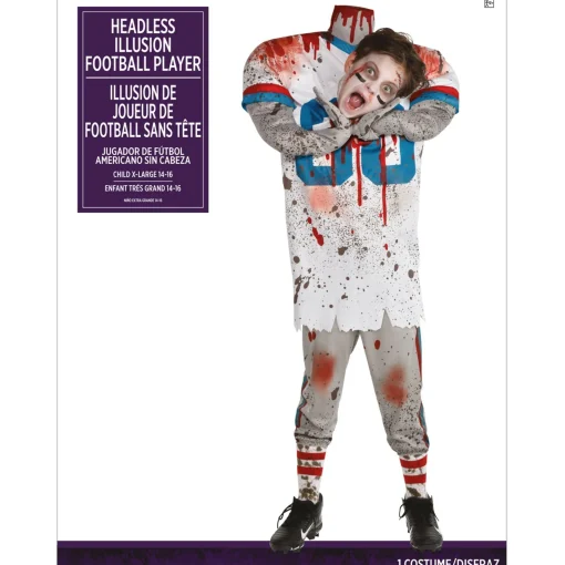 Boy Party City Scary|Kids' Headless Football Player Illusion Costume
