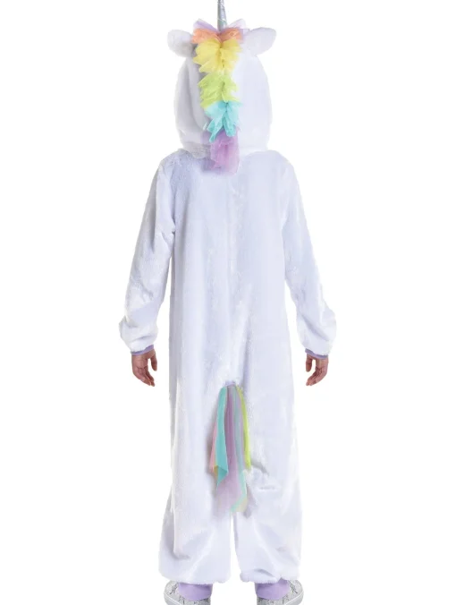 Girl Party City Animal & Bug|Kids' Iridescent Unicorn One Piece Zipster Costume