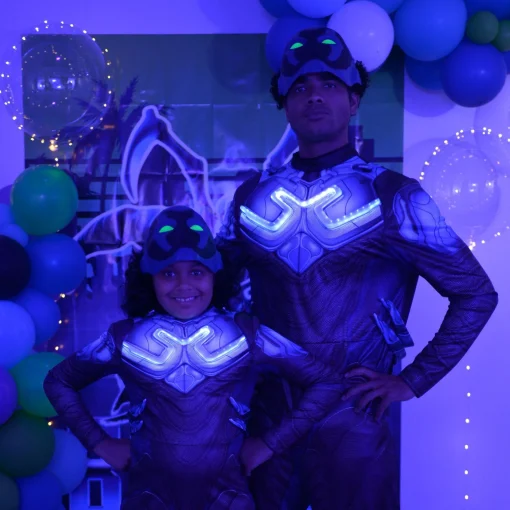 Boy Party City Superhero|Kids' Light-Up Blue Beetle Costume - Blue Beetle Movie