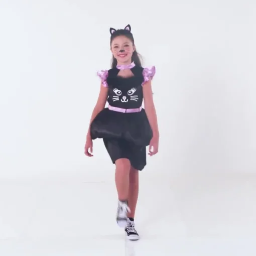 Girl Party City Scary|Kids' Skeleton Cat Transforming Costume