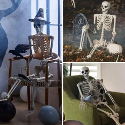 Party City Skeletons|Life-Size Poseable Skeleton, 5Ft - Halloween Decoration
