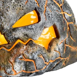 Party City Home Décor|Light-Up Flaming Pumpkin, 14.2In X 10.2In - Halloween Decoration