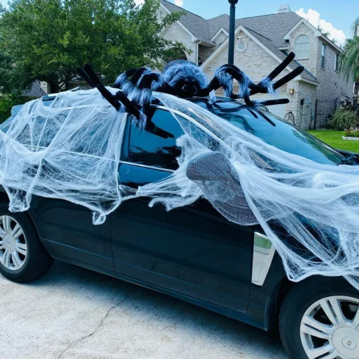 Party City Spiders & Webbing|Light-Up Hairy Black Spider