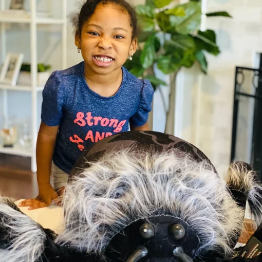 Party City Spiders & Webbing|Light-Up Hairy Black Spider