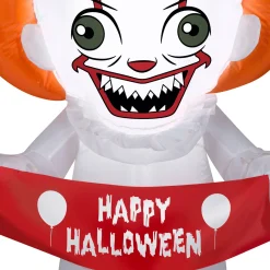 Party City Inflatables & Blow-Ups|Light-Up Halloween Pennywise Inflatable Yard Decoration, 4Ft - It
