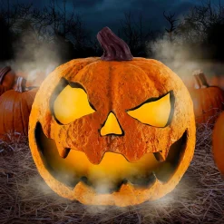 Party City Home Décor|Light-Up Misting Jack-O'-Lantern Plastic Decoration, 8.75In X 9In