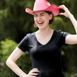 Party City Cowboy-Light-Up Neon Pink Fabric Cowboy Hat Hot Pink