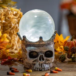 Party City Decorations|Light-Up Smoky Led Plastic Skull Water Globe, 7.5In