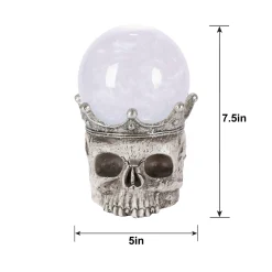 Party City Decorations|Light-Up Smoky Led Plastic Skull Water Globe, 7.5In