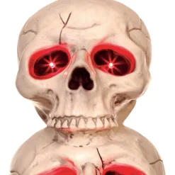 Party City Boneyard Glam|Light-Up Three Skulls Totem Decoration, 27.5In