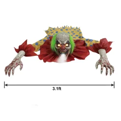 Party City Standing Props|Light-Up Zombie Clown With Fog Effect, 25In