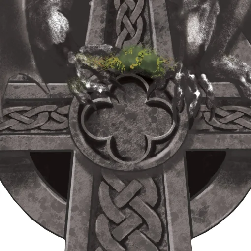Party City Tombstones & Fencing|Living Gargoyle Tombstone, 9.8In X 19.2In