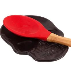 Party City Wicked Haunting|Matte Black Stone Skull Spoon Rest, 4.6In X 6.3In