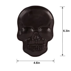 Party City Wicked Haunting|Matte Black Stone Skull Spoon Rest, 4.6In X 6.3In