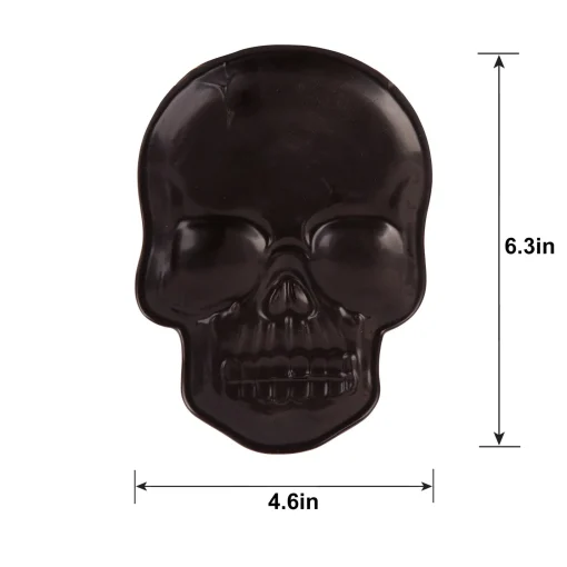 Party City Wicked Haunting|Matte Black Stone Skull Spoon Rest, 4.6In X 6.3In
