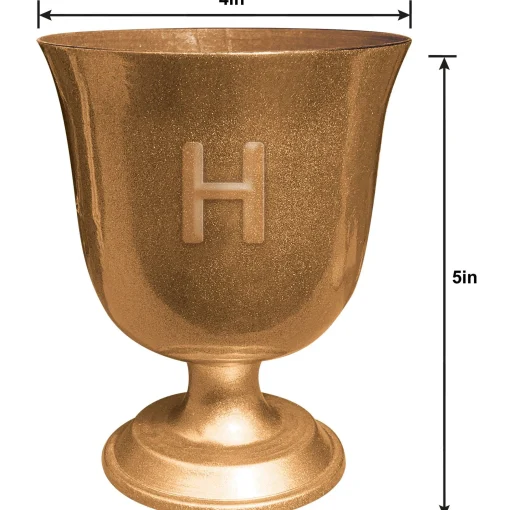 Party City Harry Potter Hogwarts|Metallic Hogwarts United Plastic Goblet, 15Oz - Harry Potter