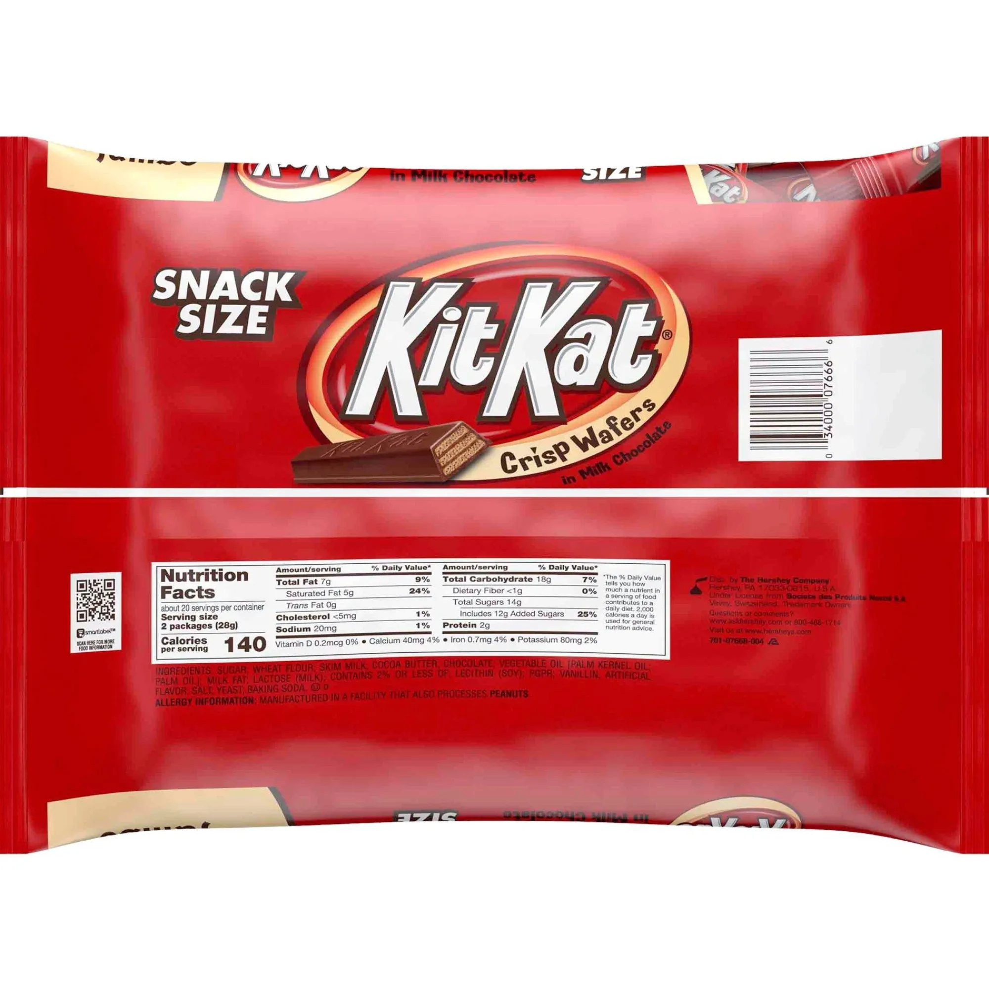 Kit Kat Chocolate Candy-Milk Chocolate Snack Size Bars 40Ct