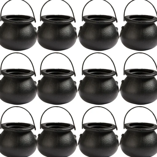 Party City Favors & Favor Bags|Mini Black Candy Cauldrons, 12Ct