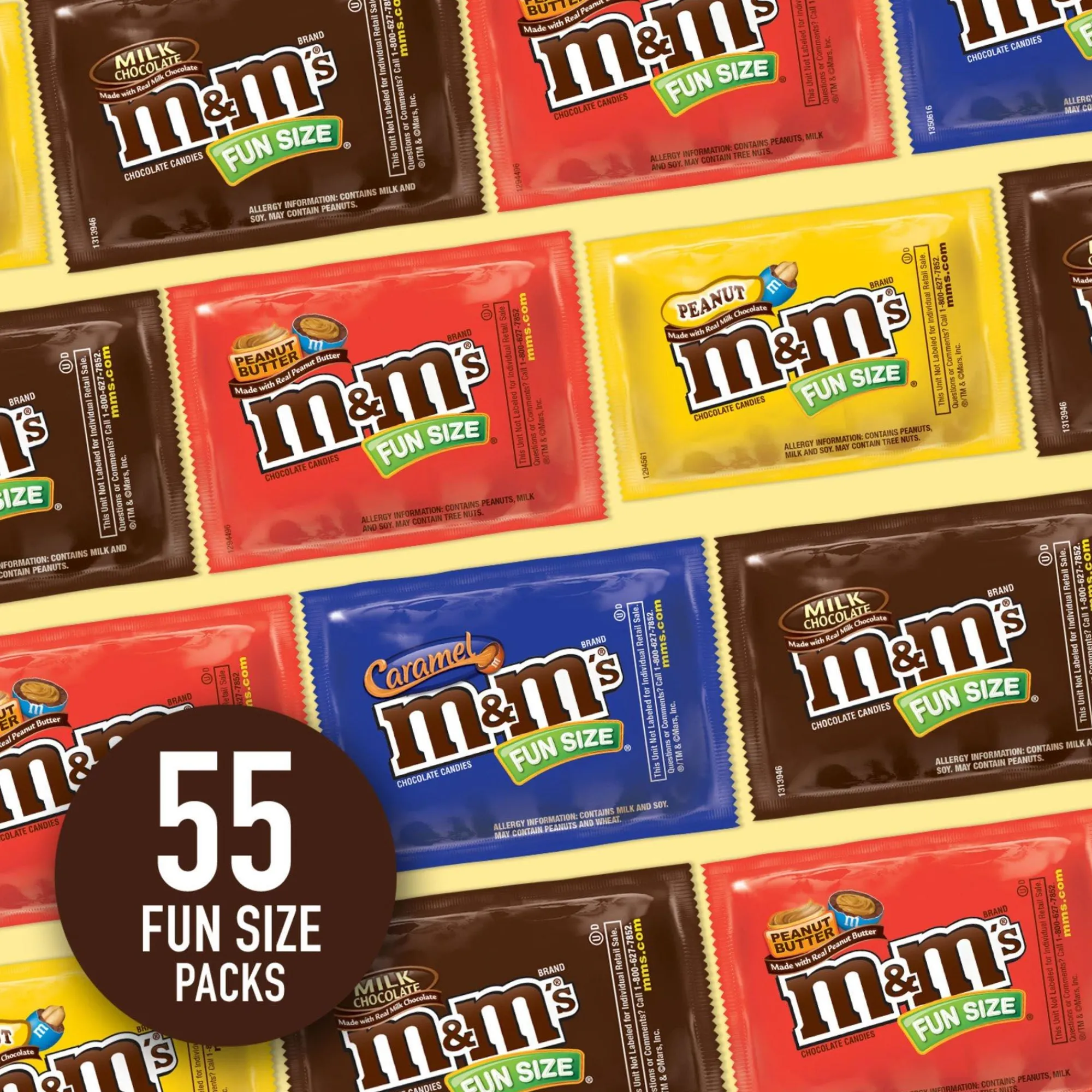 M&Ms Chocolate Candy-M&M's Lovers Chocolate Candies Variety Mix Bag, 30.35Oz, 55Pc - Caramel, Milk Chocolate, Peanut & Peanut Butter