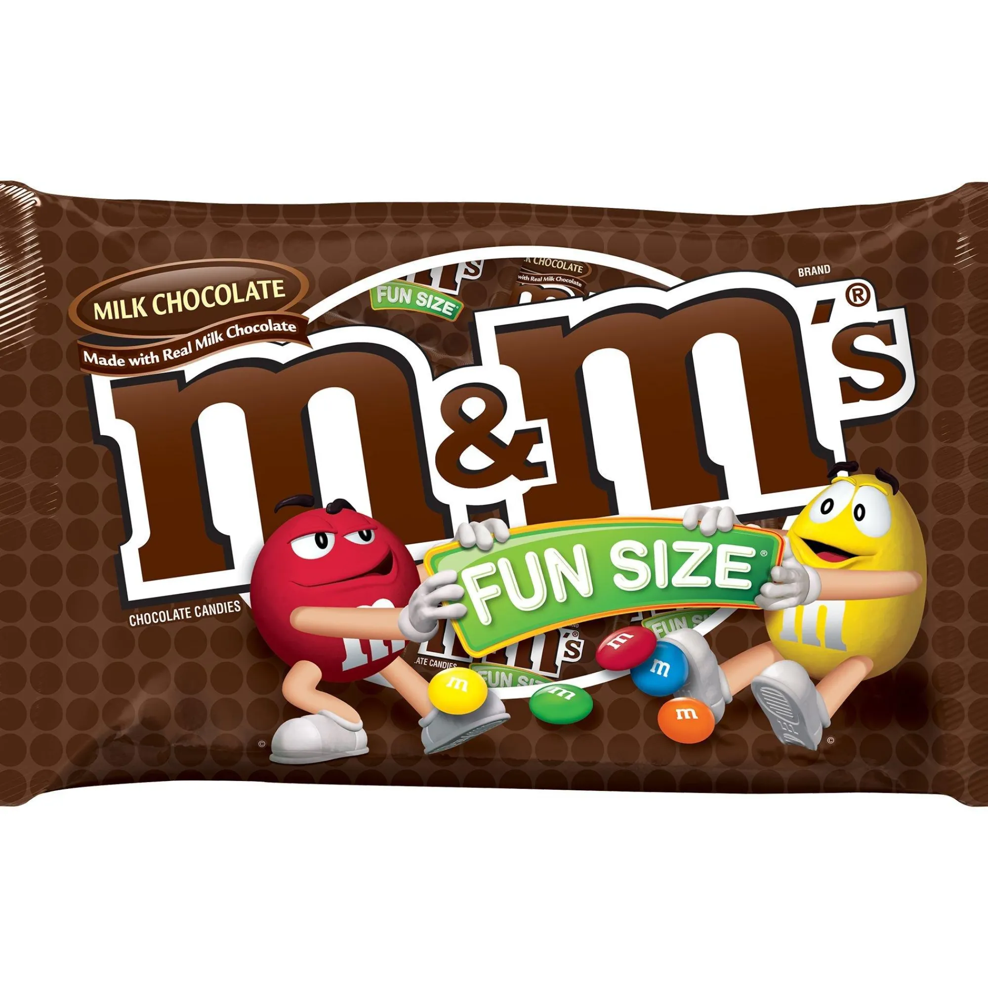M&Ms Chocolate Candy-M&M's Milk Chocolate Candies Fun Size Pouches Bag, 21Pc