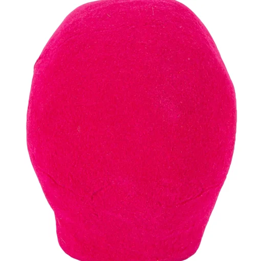 Party City Window & Wall Décor|Neon Pink Black Light Reactive Flocked Skull Decoration, 3.46In