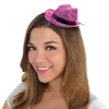 Party City Cowboy-Pink Glitter Mini Cowboy Hat Hot Pink