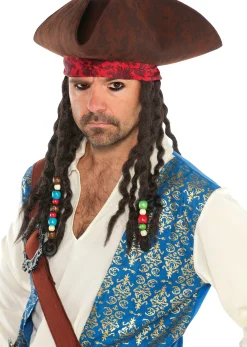 Party City Pirate-Pirates Of The Caribbean Hat With Braids