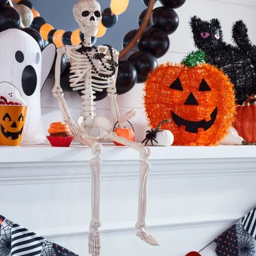 Party City Boneyard Glam|Realistic Hanging Skeleton, 3Ft - Halloween Decoration
