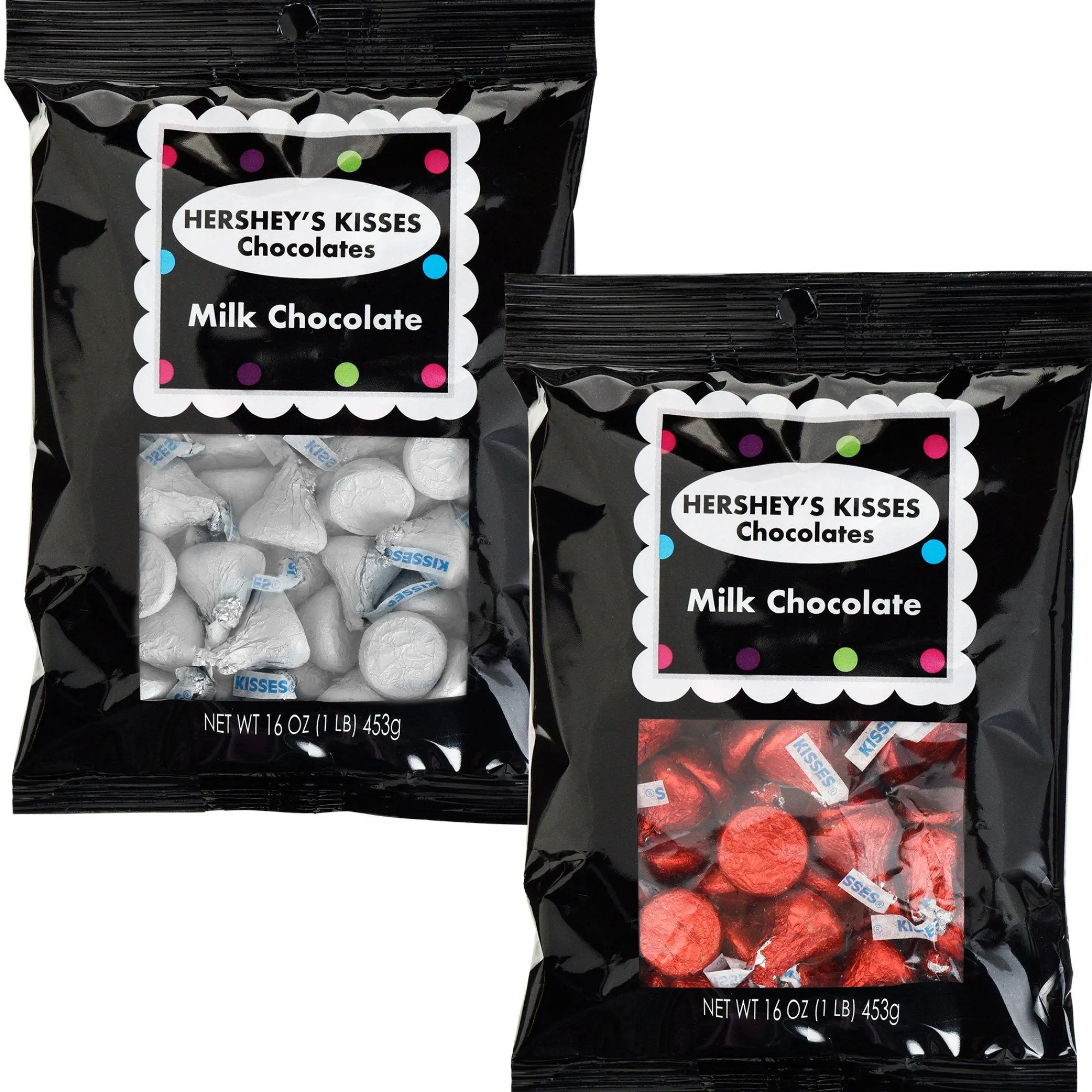 Party City Candy Buffet By Color-Red & White Team Colors Hershey's Kisses, 32Oz - Milk Chocolate