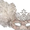 Party City Masquerade-Rose Gold Glitter Crown Masquerade Mask