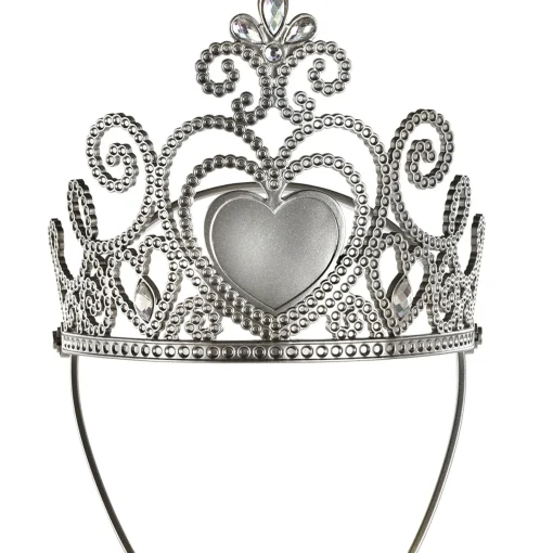 Party City Tiaras, Crowns-Silver Disney Princess Tiara & Wand Costume Accessory Kit