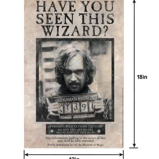 Party City Decorations|Sirius Black Lenticular Plastic Cutout, 12In X 18In - Harry Potter