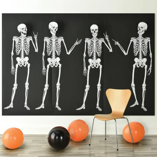 Party City Decorations|Skeleton Plastic Scene Setter Kit, 7Pc