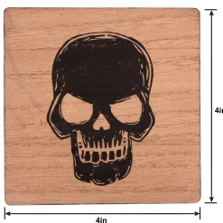 Party City Wicked Haunting|Skull Fiberboard Coasters, 4In, 4Ct