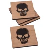 Party City Boneyard Glam|Skull Fiberboard Coasters, 4In, 4Ct