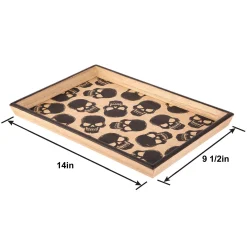 Party City Wicked Haunting|Skull Rectangular Fiberboard Serving Tray, 14In X 9.5In